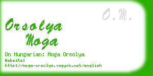 orsolya moga business card
